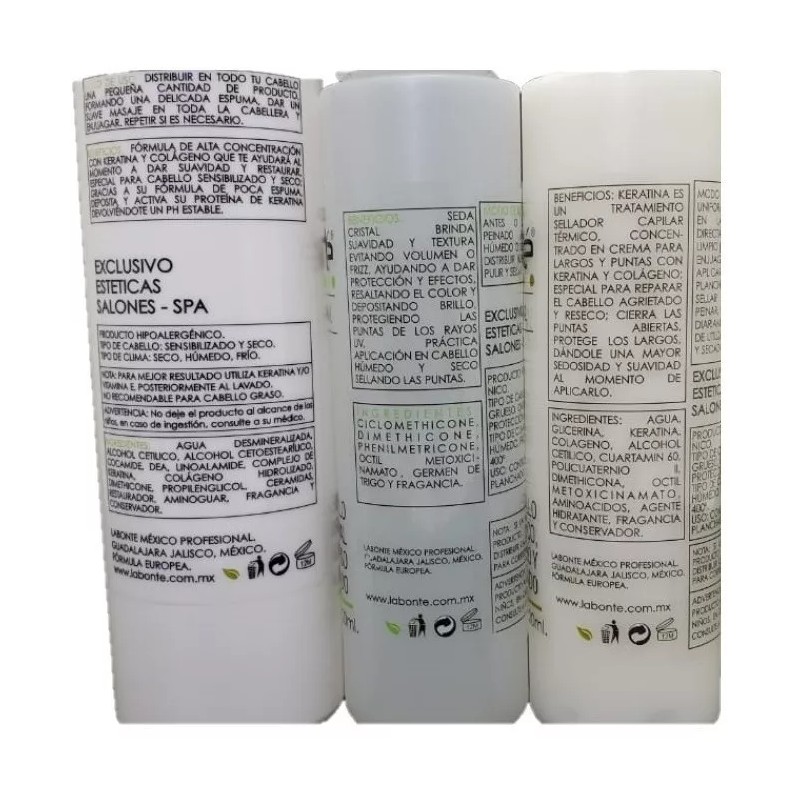 Labonté Kit Labonté Mantenimiento Lisos Shampoo + Keratina 1lt
