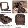 Contacts Leather Jewelry Box Travel Jewelry Storage Organizer for Men