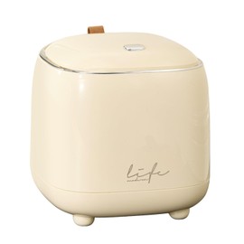 ETRAVEL Mini Desktop Trash Can with Press Type Lid, Small Waste Garbage Basket Bin for Desk Office Kitchen, Colorful Plastic Trash (WHITE-SILVER)