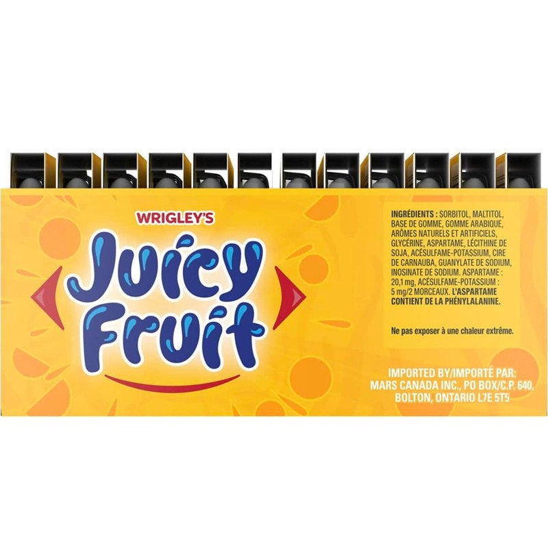 Juicy Fruit Sugar-Free Gum, The Original, 12 Count Mixies (Juicy