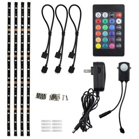 TORCHSTAR LED Strip Lights for 32 Inch-60 Inch HDTV, RGB LED TV Backlight Kit with Remote, ETL Listed, 16 Colors Changing Multi-color 5050 LEDs Bias Lighting, UL Adapter, Home Theater, Gaming Computer