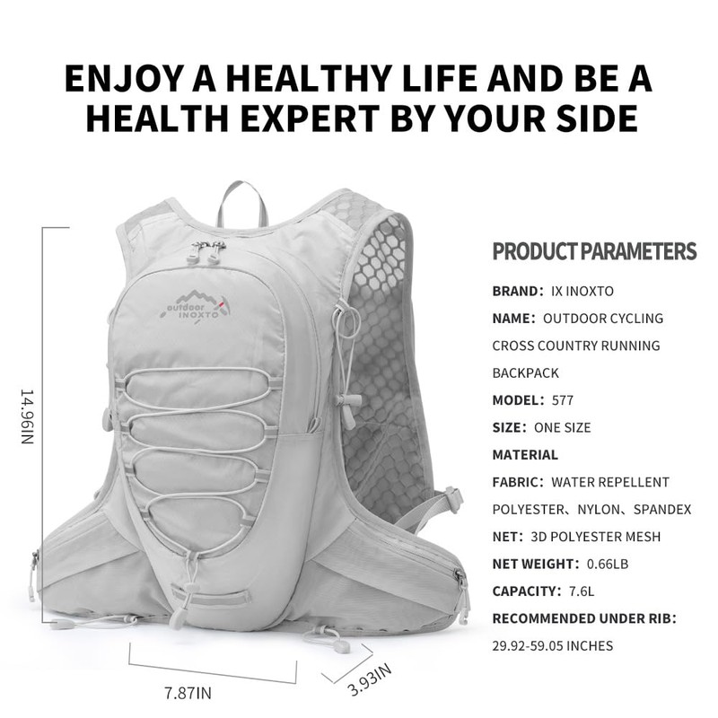 IX INOXTO Running Hydration Vest for Men Women Water Backpack
