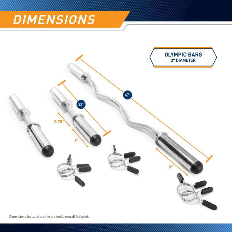 Marcy Olympic (Fit 2-inch Plates) Hollow Bar Kit ODC-21