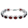 Hermosa Oval Ladies Tennis Bracelet Sapphire Ruby Emerald White Topaz