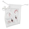 Ambesonne Birthday Party Fabric Pouch Set of 2, Ladybug Wings