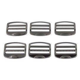 RiseDirectly 6 Pcs Heavy Duty 1-1/2 Inch or 1 Inch Metal Ladder Buckle Zinc Alloy Adjustable Webbing Release Buckles Ladder Lock Slider Adjuster for Strap Belt Backpack