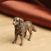 TEAMWILL Brass Mini Golden Retriever Figurine Statue Dog Ornament Animal