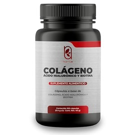 NAIMA Colágeno Hidrolizado con Ácido Hialurónico y Biotina, 100 Cápsulas | 100% Puro y Natural | Suplemento Antienvejecimiento| Piel Hidratada, Cabello y Uñas Fuertes| Sin Aditivos Artificiales