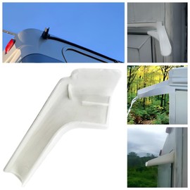 LXJZCP rain gutter nozzles, RV rain gutter nozzles, protect The top of The RV in rainy days, direct rainwater away from The left and right sides of The RV[2 pcs each for left and right sides] (White)