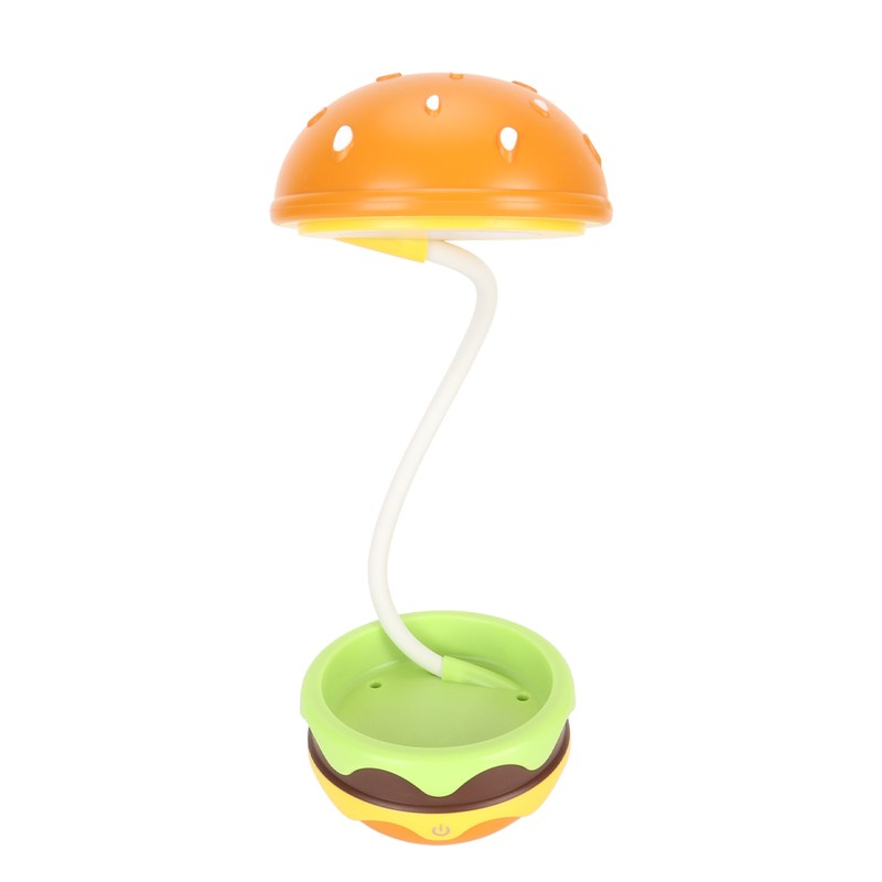 Kids Reading Light Hamburger Style Flexible Gooseneck USB Charge Soft