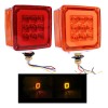 Par Plafon 24 Led Direccional Cuadrada Gel Estrobo 12-24v