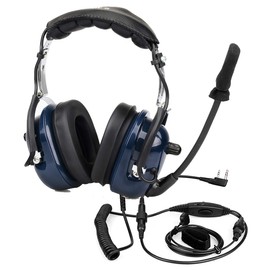 Retevis Noise Reduction Walkie Talkie Headset, Volume Adjustable,Hands Free, for RT22 RT21 RT68 C2, Compatible with Baofeng UV-5R 5RM Arcshell AR-5 Radios, Two Way Radio Headset with Mic(1 Pack)