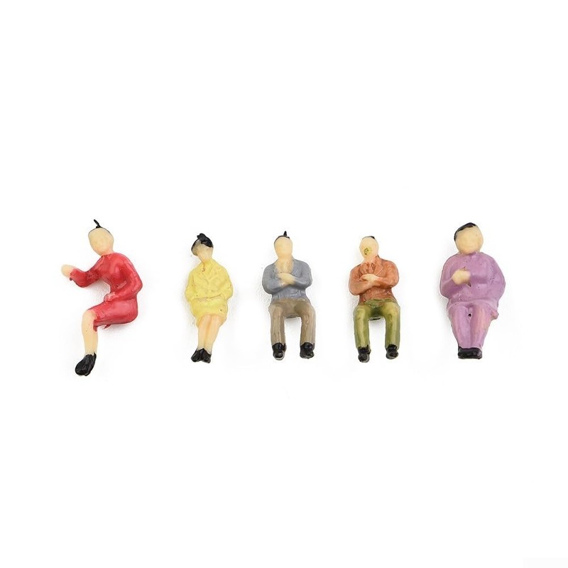 60 Pieces Standing Sitting Passenger Figurine Painted Figure Model Train