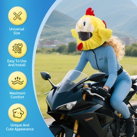 Offfay Motorcycle Helmet Cover, Funny Motorcycle Helmet Cover Sleeve, Motorbike Helmet Protective Cover for Full Face Helmets Men and Women (Baby Chick)