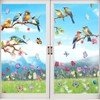 JMANNI Spring Window Stickers 9 Sheets of Reusable Window Stickers