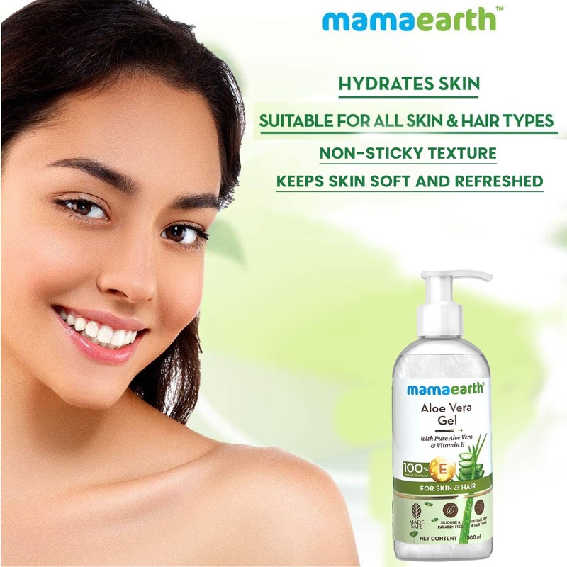 Mamaearth Aloe Vera Gel with Pure Aloe Vera & Vitamin