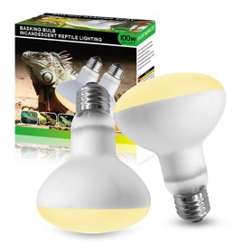 yimidool Reptile Heat Lamp Bulbs, 2-Packs 100W 3000H Heat Bulb with E26 Socket, UVA Basking Light for Bearded Dragons/Lizards/Turtles/Geckos/Snakes/Chameleons with Natural Sunlight Simulation