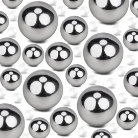 TMCLHXYNF 220Pieces Floating NO Hole Pearls and 2300 Pieces Water Beads for Centerpiece Glass Vases,Floating Silver Plated Pearls Beads for Tall Vase Filler Floating Candles for Wedding Table Decor