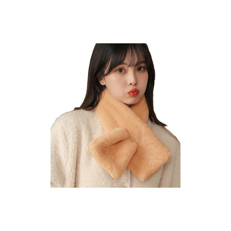TASOGARA Women's Scarf, Cute, Plain, Fluffy, Cold Protection, Fluffy, Casual,