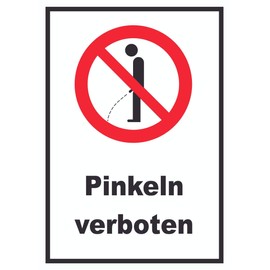 Pinkeln verboten Sign A4 (210 x 297 mm)