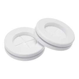 MECCANIXITY Rubber Grommet Mount Dia 25mm Round Double-Sided for Wire Protection White Pack of 6