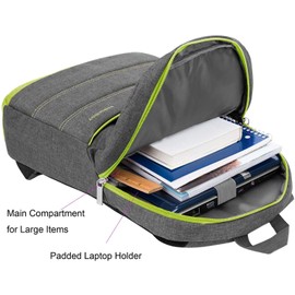 BPC Slim Durable Tablet Backpack Women Men Lightweight Laptop Backpack 15.6 Inch