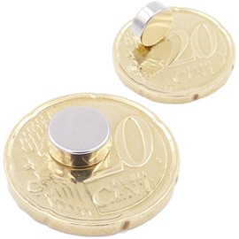 Brudazon 20 Mini Disc Magnets 8 x 3 mm N52 Strongest Level Neodymium Magnets Ultra Strong Power Magnet for Model Making, Photo, Whiteboard, Notice Board, Fridge, Crafts, Magnetic Disc Extra Strong