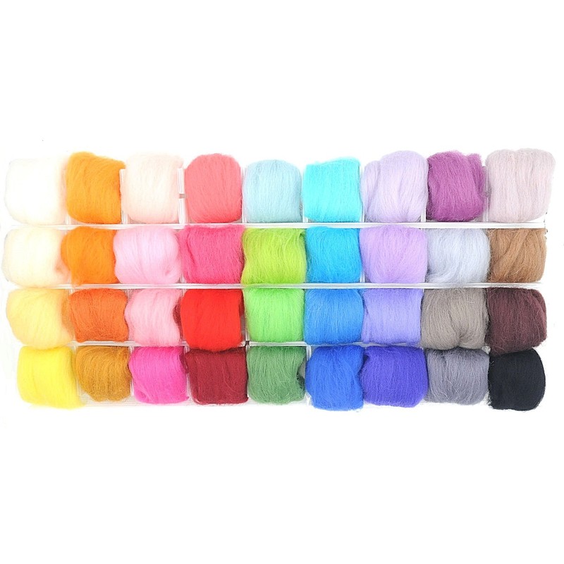 MoMo Wool Felt 36 Color Set, Handicraft, DIY Material (b.