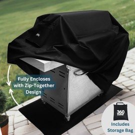 360 Cover GrillGuard with 360-Degree Technology - Ultra-Durable, All-Weather Heavy Duty BBQ Grill Cover, Extreme Protection Against Rain, Debris, Wind, Sun, & Snow (Small - 55" W x 27" D x 46" H)