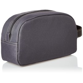Timberland Men's Toiletry Bag Canvas Travel Kit Organizer, Charcoal, One Size