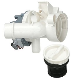 SPARES2GO Complete Drain Pump + Filter Housing Unit for Candy Washing Machine - Fitment List J
