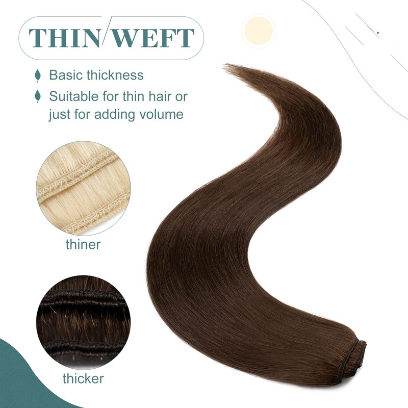 Elailite Bayalage Clip-In Real Hair Extensions, 8-Piece Set, 18 Clips,