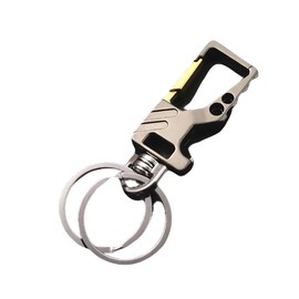 Carocak Key Holder, Silver, Carabiner, Bottle Opener, Lightweight, Cycling and Climbing, Guns and Gold