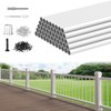 CKE 50 Pack 36" White Round Aluminum Deck Balusters, 3/4"