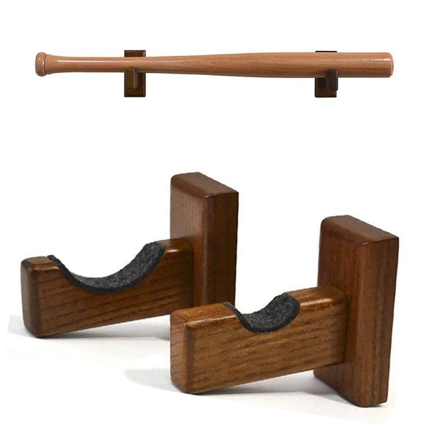 Baseball Bat Display Case, Wall Mount Solid Ash Tree Handmade