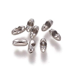 Fashewelry 1000Pcs Stainless Steel Ball Chain Connector Clasps Replacement Clips Fit for 1.5mm Beaded Ball Chain