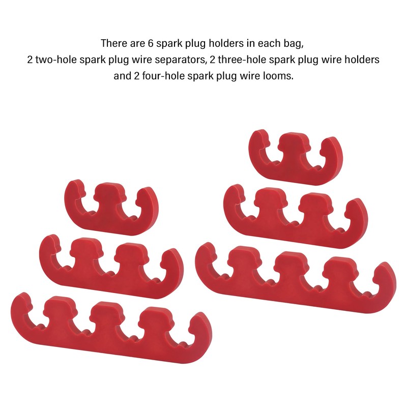 6PCS Spark Plug Wire Separator,Include 2/3/4 Holes Spark Plug Wire