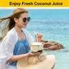 2 Pcs Coconut Opener Set with Reusable Stainless Steel Straws,