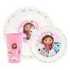 Gabby's Dollhouse Kids Tableware Set – 3 Piece Reusable PP