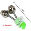 6 PCS Fishing Bells Fishing Alarm Light Luminous Twin Bells