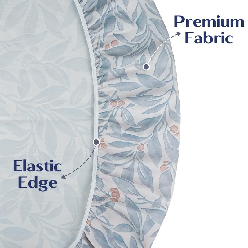 uwdfnwuif Elastic Round Tablecloth Washable Fitted Table Cover for Indoor