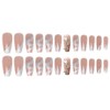 Nail Tip, Long, 24 Pieces, Nail Tip, Glitter Stone, Cute