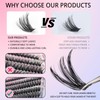 LUFFLOK 640pcs Fluffy Individual Eyelashes Kit, 30D+40D+50D+60D Cluster Lashes, DIY