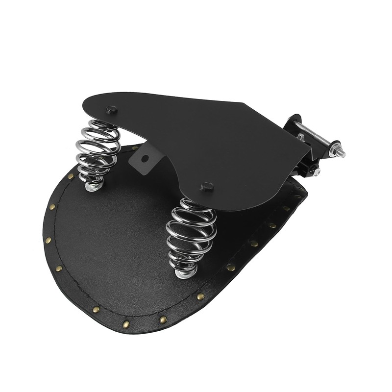 Motoforti Motorcycle Solo Driver Seat Saddle Cushion with Spring Base