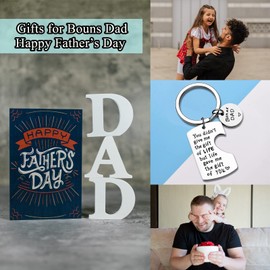 Miss Pink Bonus Dad Gifts Stepdad Gifts from Daughter Son Step Dad Fathers Day Christmas Gifts for Stepdad Best Bonus Dad Keychain Gift Adoptive Father Jewelry