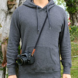 VKO Camera Strap for Man Woman Photographer Soft Rope Neck Shoulder Strap for DSLR SLR Mirrorless Camera with Round Hole Interface 120cm Black