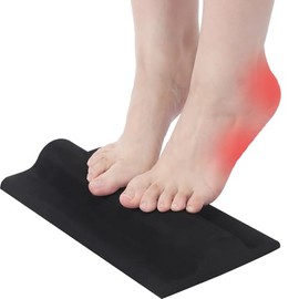 Soulchen Plantar Fasciitis Relief Foot Stretcher Pad with Foot Roller Black Fascia Stretching Toe Stretcher for Heel Spurs Achilles Tendonitis Tight Calves