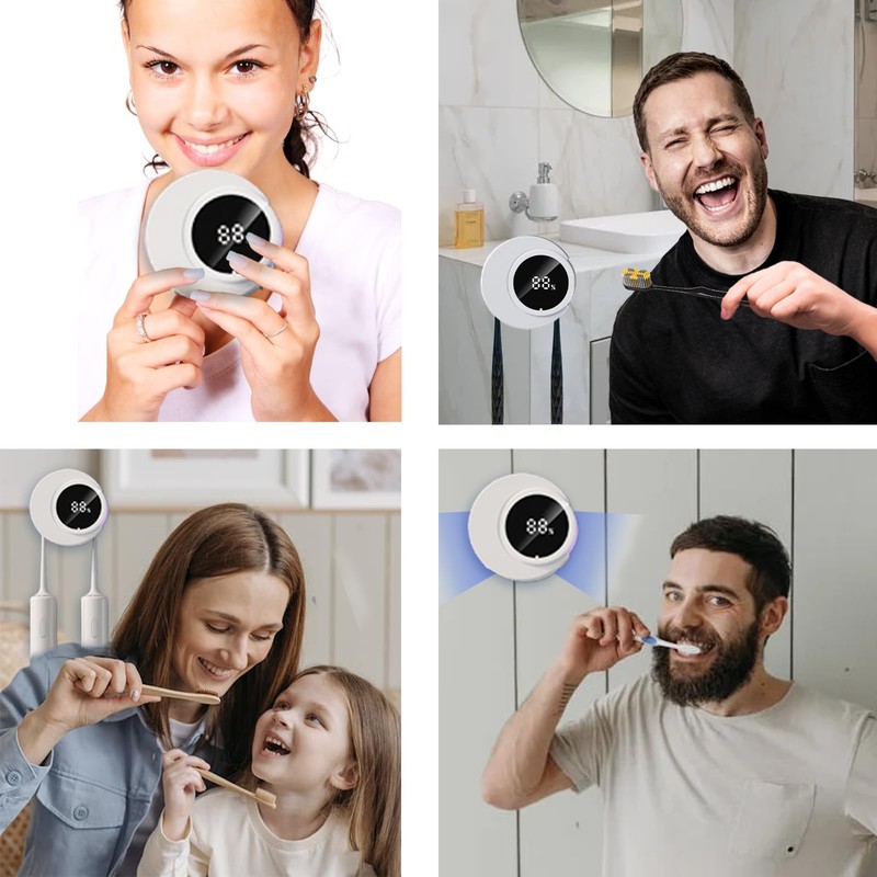 Smart Toothbrush Holder & Wall Mounted Toothbrush Holders, LED Automatic