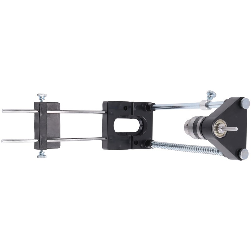 Daiilg Woodworking Drill Guide Adjustable Drilling Template Black Plastic+Metal 28x10cm