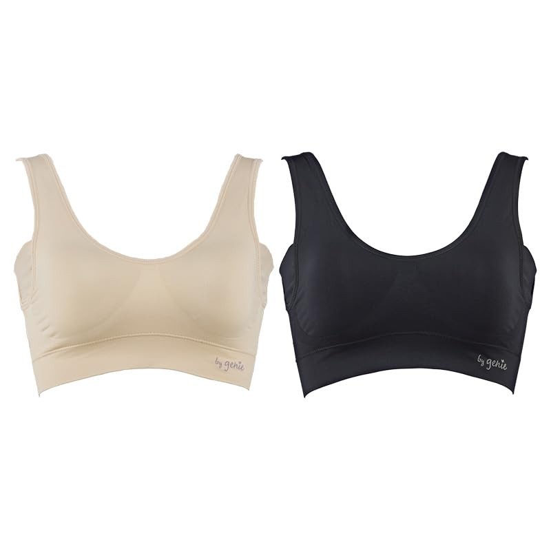 Genie Women's Bra, 2 Pieces, Wireless Bra, Night Bra, Sports